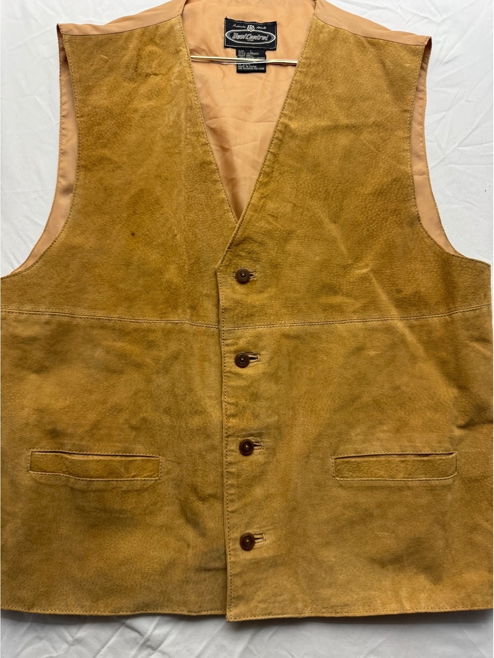 Dual Control Genuine Leather Suede Vest Large